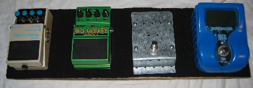 Four pedal board with sample pedals