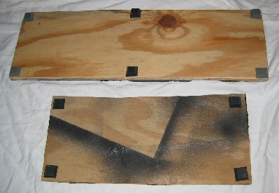Pedalboard with feet attached